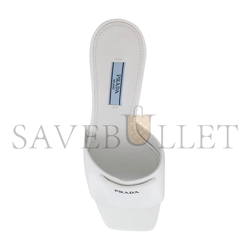 Pra*a womens white logo mules 1xx590